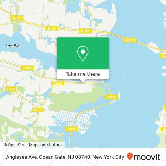 Anglesea Ave, Ocean Gate, NJ 08740 map
