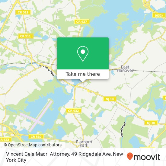 Mapa de Vincent Cela Macri Attorney, 49 Ridgedale Ave