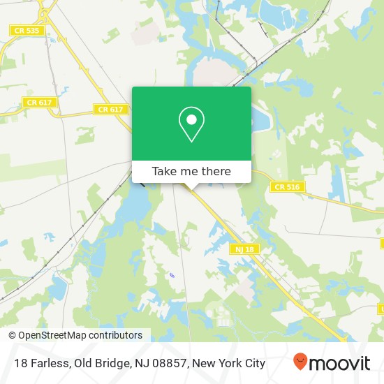 Mapa de 18 Farless, Old Bridge, NJ 08857