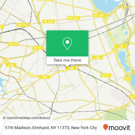 Mapa de 57th Madison, Elmhurst, NY 11373