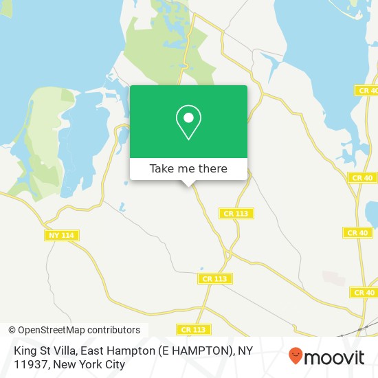 King St Villa, East Hampton (E HAMPTON), NY 11937 map