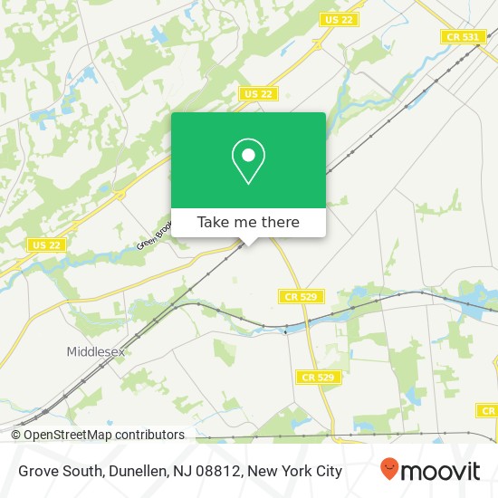 Mapa de Grove South, Dunellen, NJ 08812