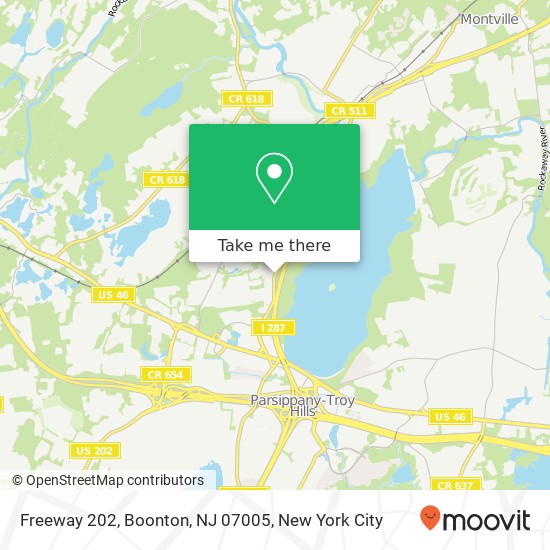 Mapa de Freeway 202, Boonton, NJ 07005