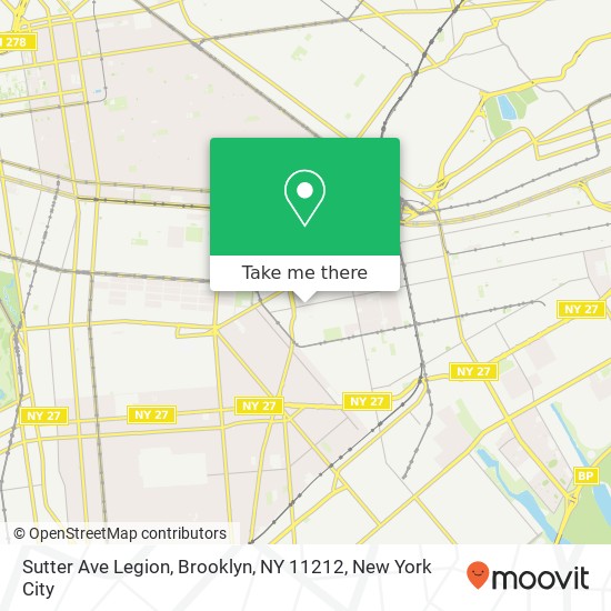 Mapa de Sutter Ave Legion, Brooklyn, NY 11212