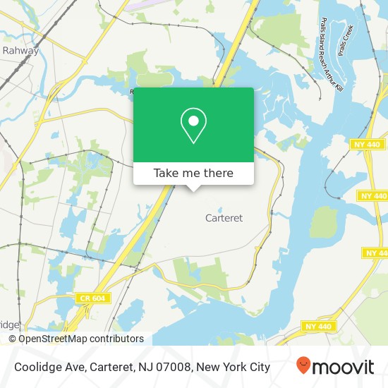 Coolidge Ave, Carteret, NJ 07008 map