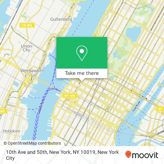 Mapa de 10th Ave and 50th, New York, NY 10019