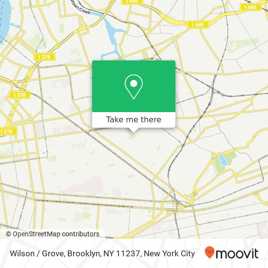 Mapa de Wilson / Grove, Brooklyn, NY 11237