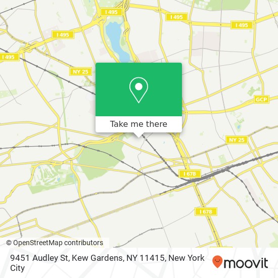 Mapa de 9451 Audley St, Kew Gardens, NY 11415