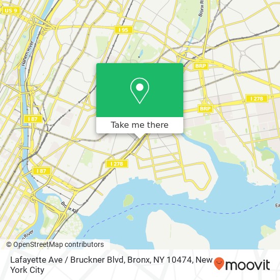 Mapa de Lafayette Ave / Bruckner Blvd, Bronx, NY 10474