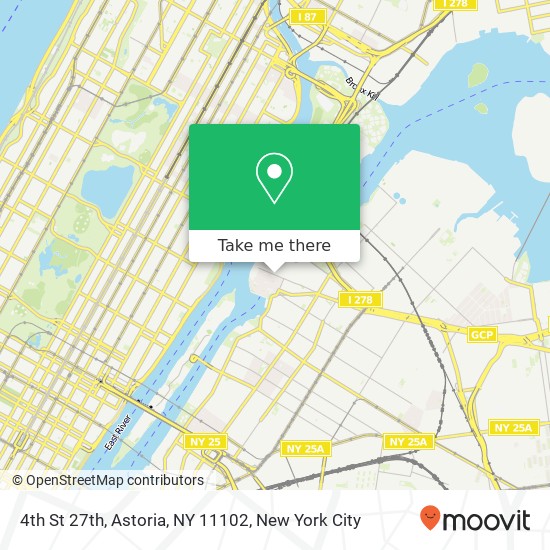 Mapa de 4th St 27th, Astoria, NY 11102