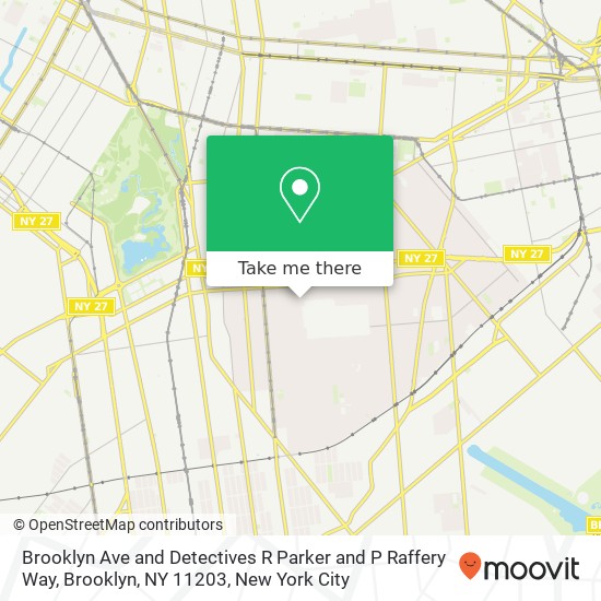 Mapa de Brooklyn Ave and Detectives R Parker and P Raffery Way, Brooklyn, NY 11203