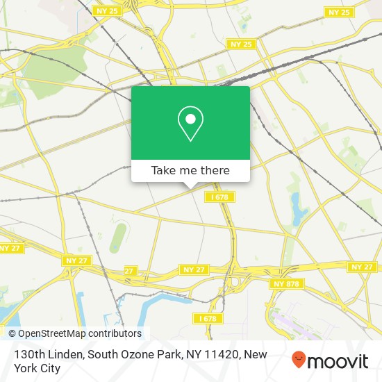 Mapa de 130th Linden, South Ozone Park, NY 11420