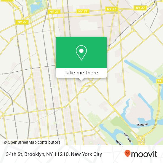 Mapa de 34th St, Brooklyn, NY 11210