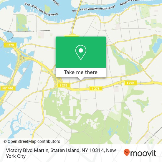 Mapa de Victory Blvd Martin, Staten Island, NY 10314