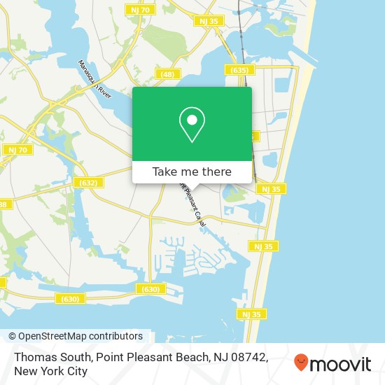 Mapa de Thomas South, Point Pleasant Beach, NJ 08742