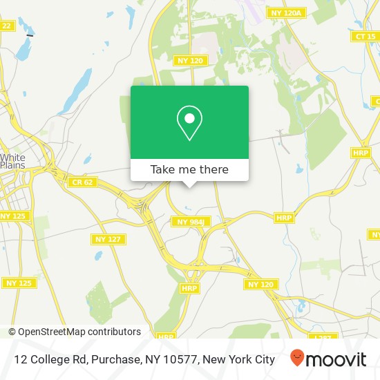 Mapa de 12 College Rd, Purchase, NY 10577