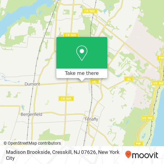 Mapa de Madison Brookside, Cresskill, NJ 07626