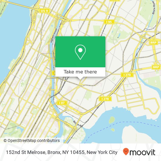 152nd St Melrose, Bronx, NY 10455 map