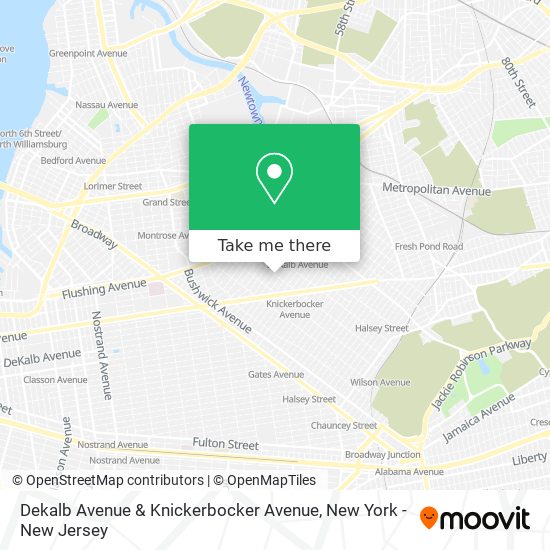 Dekalb Avenue & Knickerbocker Avenue map