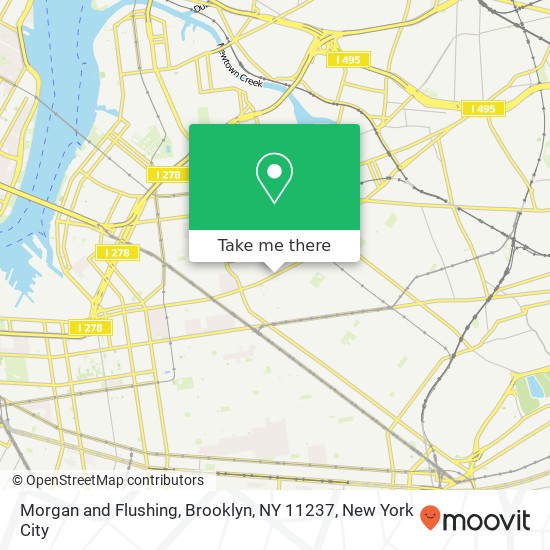 Mapa de Morgan and Flushing, Brooklyn, NY 11237