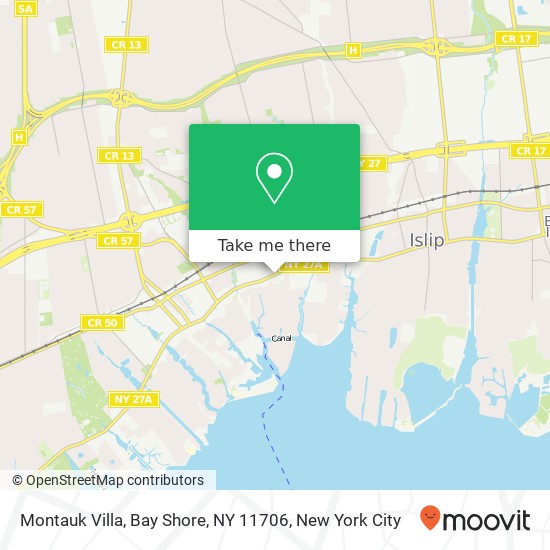 Montauk Villa, Bay Shore, NY 11706 map