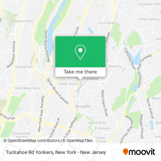 Tuckahoe Rd Yonkers map