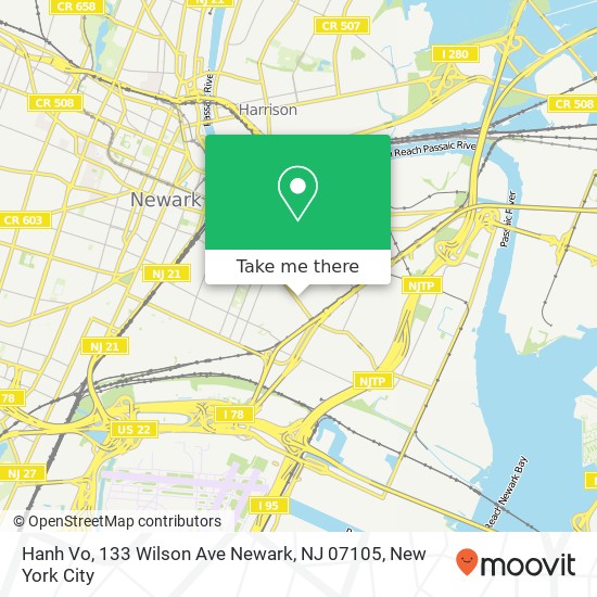 Hanh Vo, 133 Wilson Ave Newark, NJ 07105 map