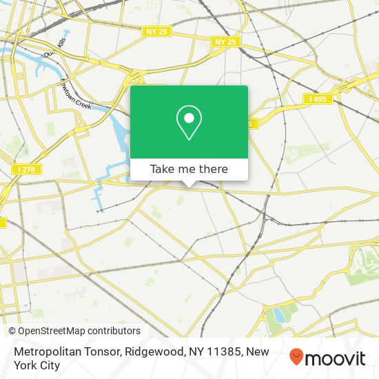 Mapa de Metropolitan Tonsor, Ridgewood, NY 11385