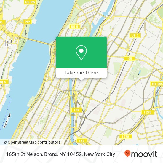 Mapa de 165th St Nelson, Bronx, NY 10452