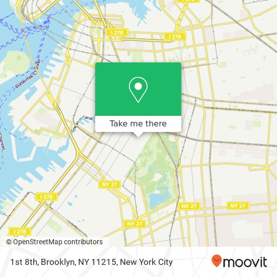 1st 8th, Brooklyn, NY 11215 map
