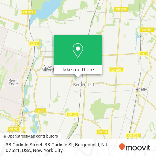 38 Carlisle Street, 38 Carlisle St, Bergenfield, NJ 07621, USA map