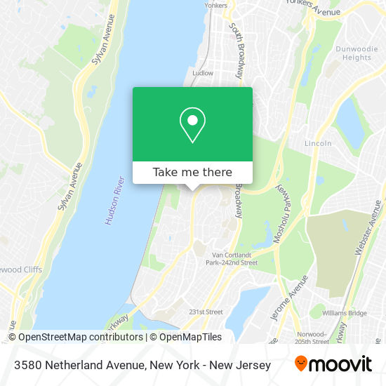 3580 Netherland Avenue map