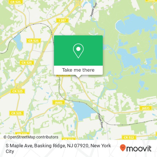 Mapa de S Maple Ave, Basking Ridge, NJ 07920