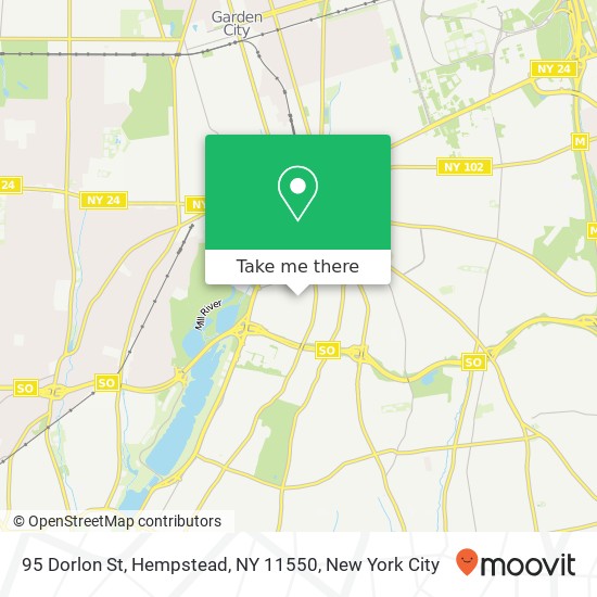 Mapa de 95 Dorlon St, Hempstead, NY 11550
