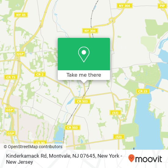 Mapa de Kinderkamack Rd, Montvale, NJ 07645