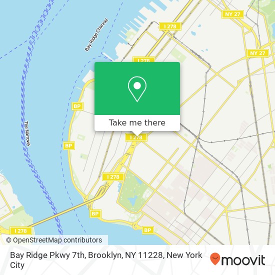 Mapa de Bay Ridge Pkwy 7th, Brooklyn, NY 11228