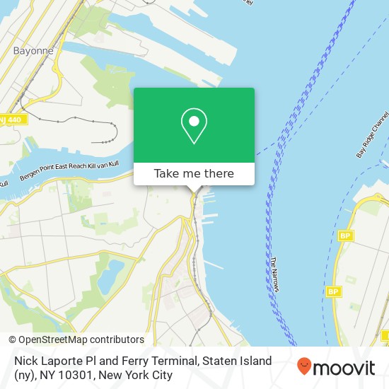 Nick Laporte Pl and Ferry Terminal, Staten Island (ny), NY 10301 map
