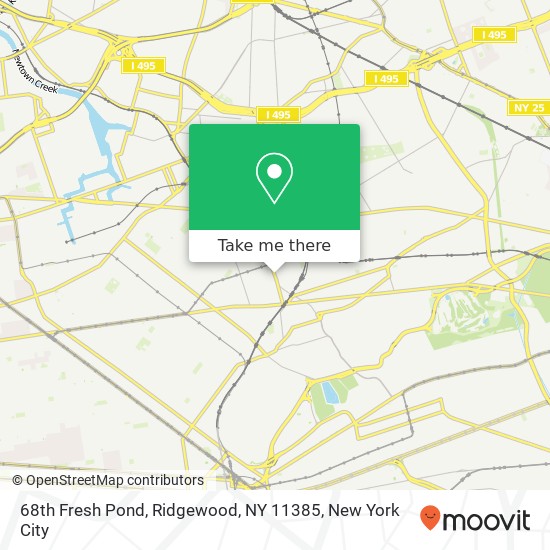 Mapa de 68th Fresh Pond, Ridgewood, NY 11385