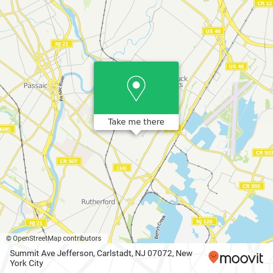 Summit Ave Jefferson, Carlstadt, NJ 07072 map