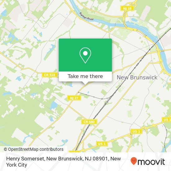 Mapa de Henry Somerset, New Brunswick, NJ 08901