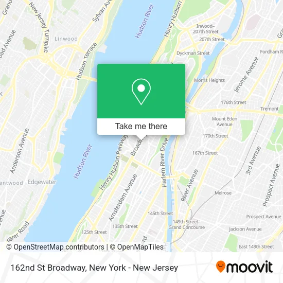 162nd St Broadway map