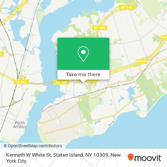 Mapa de Kenneth W White St, Staten Island, NY 10309