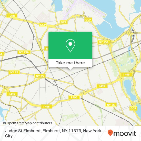 Mapa de Judge St Elmhurst, Elmhurst, NY 11373
