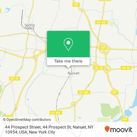 44 Prospect Street, 44 Prospect St, Nanuet, NY 10954, USA map