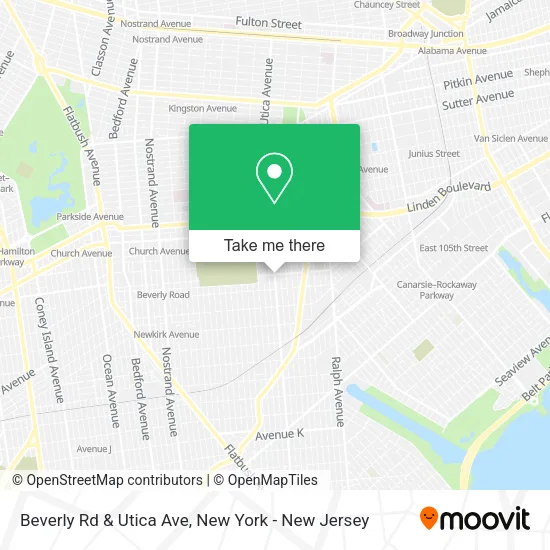Beverly Rd & Utica Ave map