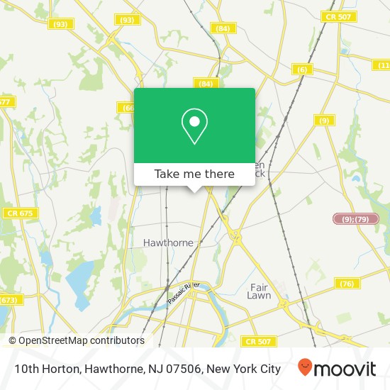 Mapa de 10th Horton, Hawthorne, NJ 07506