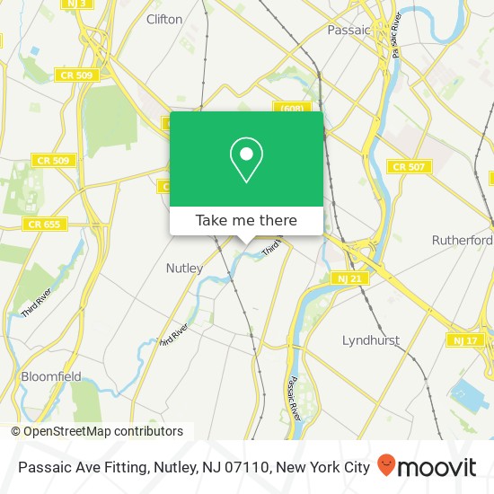 Passaic Ave Fitting, Nutley, NJ 07110 map