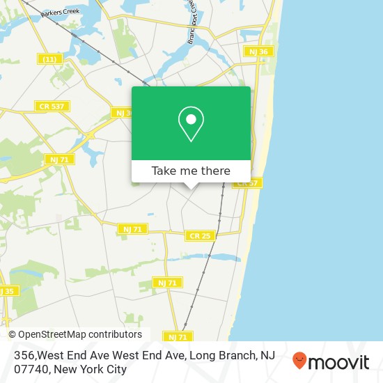 356,West End Ave West End Ave, Long Branch, NJ 07740 map