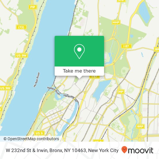 W 232nd St & Irwin, Bronx, NY 10463 map
