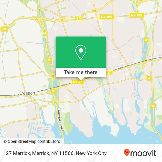 Mapa de 27 Merrick, Merrick, NY 11566